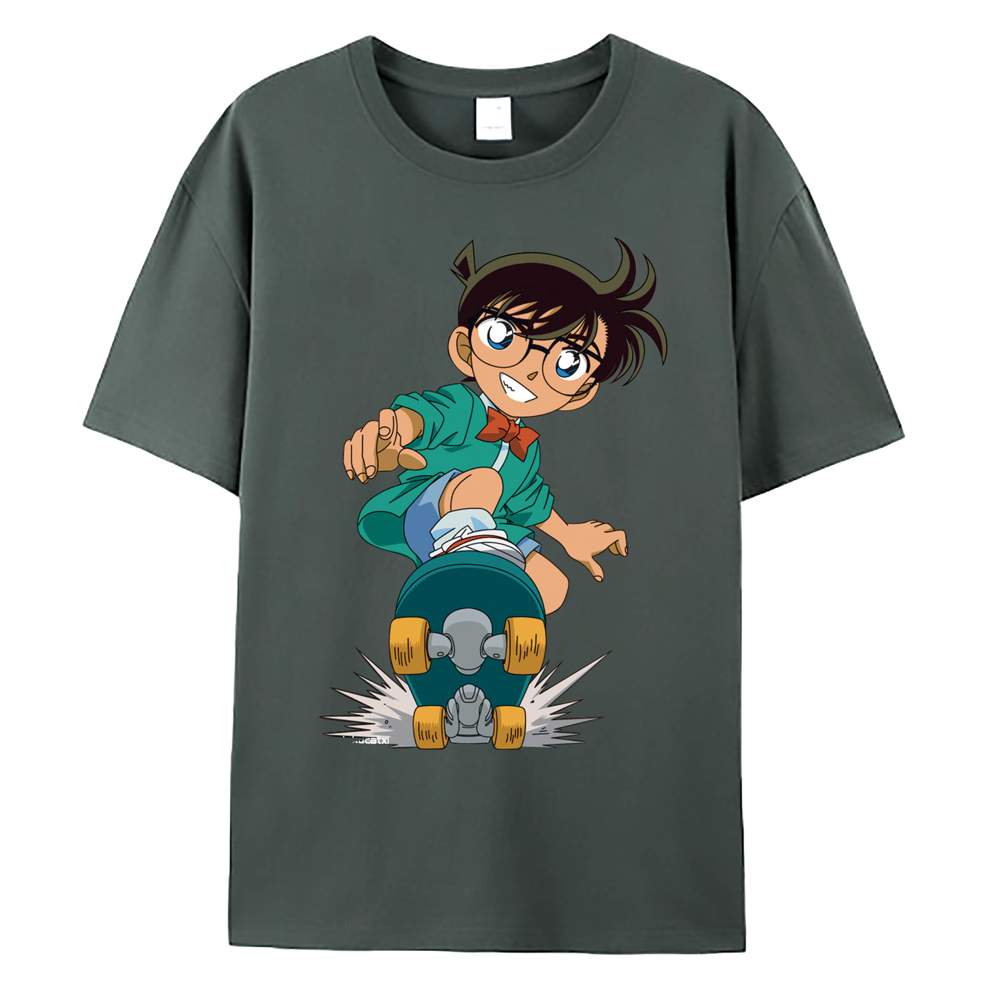（画像用） 名探偵コナン 江戸川 コナン Detective Conan Conan Edogawa 綿100％ メンズ半袖Tシャツ｜肌触りやわらか＆通気性